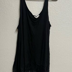 Cloud Chaser Black Camisole with Lace Trim